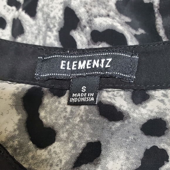 Elementz Animal Print Button Up Shirt S - Picture 3 of 4